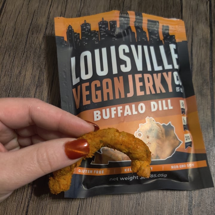 photo of  Louisville Vegan Jerky Co. Buffalo Dill shared by @misscherise on  17 May 2021 - review