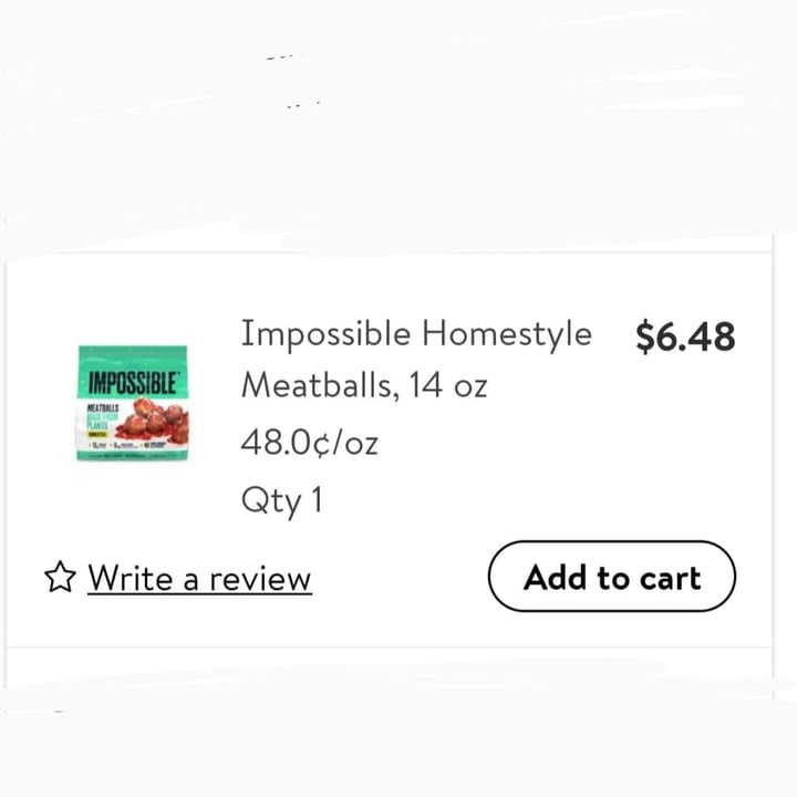 photo of Impossible Foods Impossible Homestyle Meatballs shared by @babsyeats on  23 Nov 2021 - review