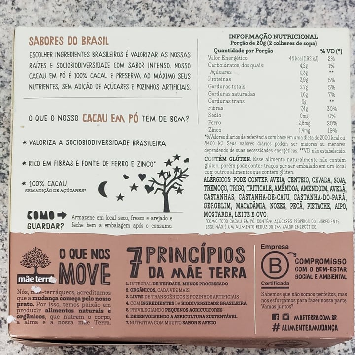 review photo of Mãe Terra Cacau Em Pó shared by @angelmartoszat on 29 May 2022 - review