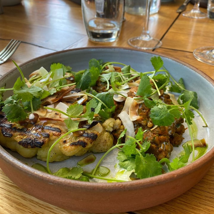 photo of Longridge Restaurant Grilled Cauliflower and Lentils shared by @veggielover20 on  01 Apr 2021 - review
