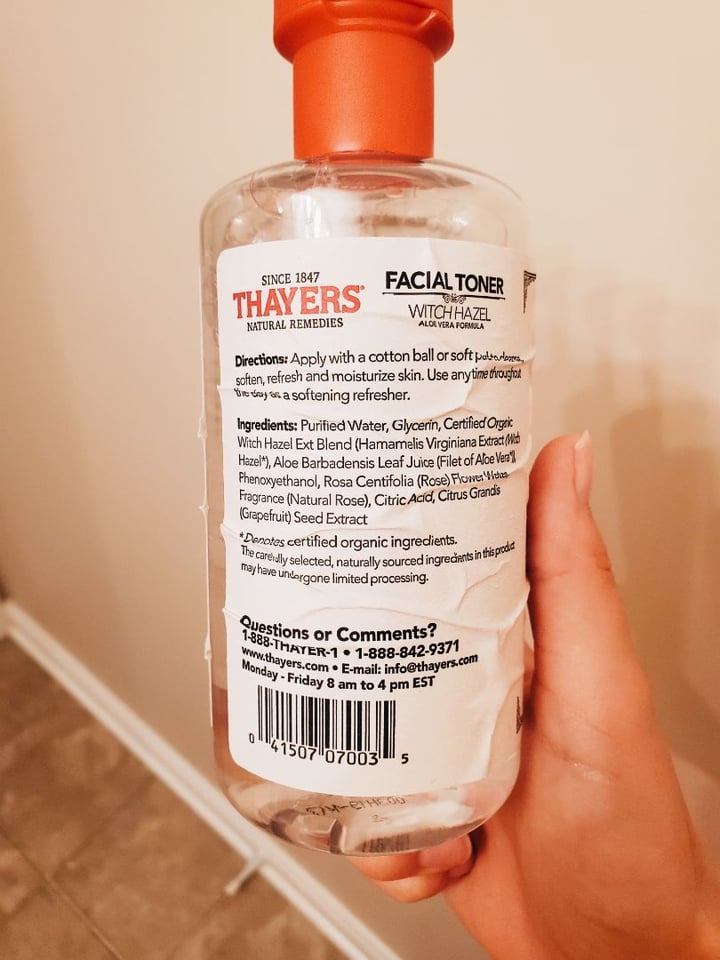photo of Thayers Natural Remedies Rose Petal Witch Hazel Toner shared by @mishanovak on  01 Sep 2019 - review