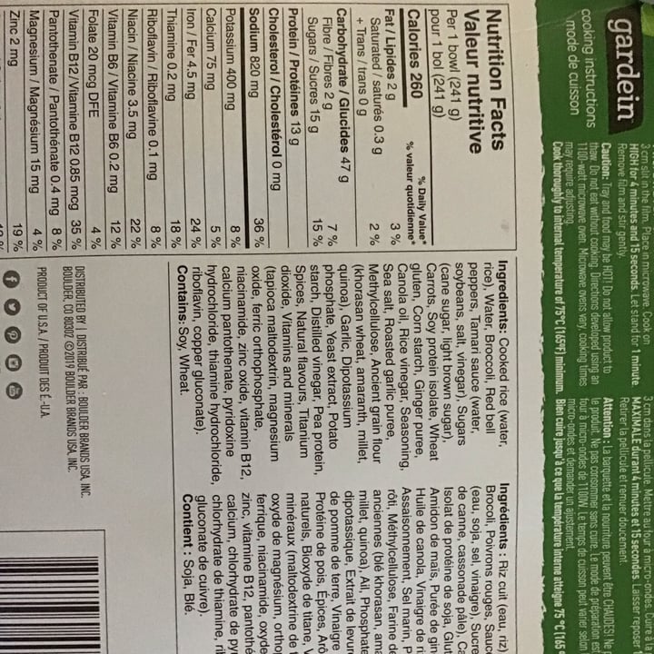 review photo of Gardein Teriyaki Chick’n Bowl shared by @zensscared on 28 Aug 2021 - review