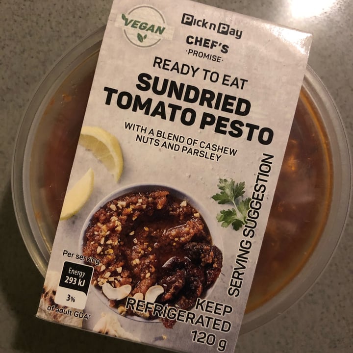 photo of Pick n Pay Sundried Tomato Pesto shared by @louiseloveslentils on  13 Nov 2021 - review
