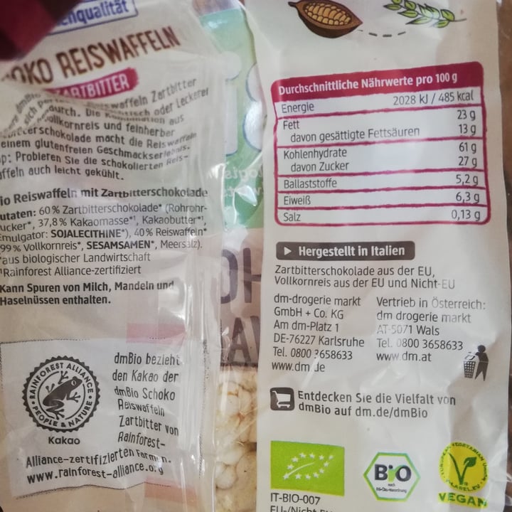 photo of dmBio chocolate rice cakes shared by @uckpa on  17 Jun 2022 - review