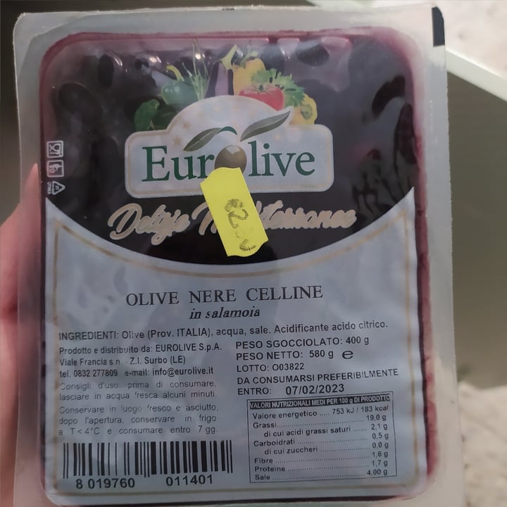 photo of Eurolive Olive celline in salamoia shared by @vegalarms on  03 Sep 2022 - review