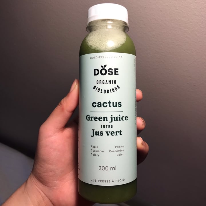 photo of Dose organic Cactus – Organic cold pressed juice shared by @happyvegangirl on  27 Oct 2021 - review