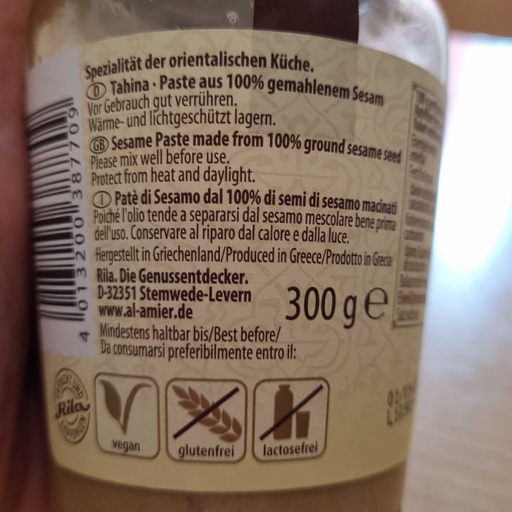 photo of al Amier Sesame paste shared by @elisacomolli on  27 May 2022 - review
