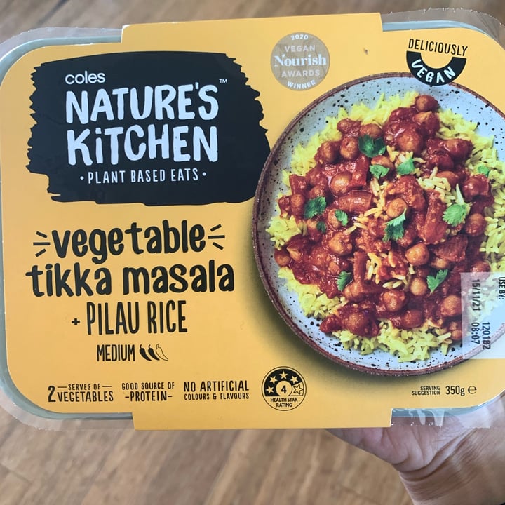 photo of Coles Nature's Kitchen Vegetable Tikka Masala shared by @cnnna on  09 Nov 2021 - review