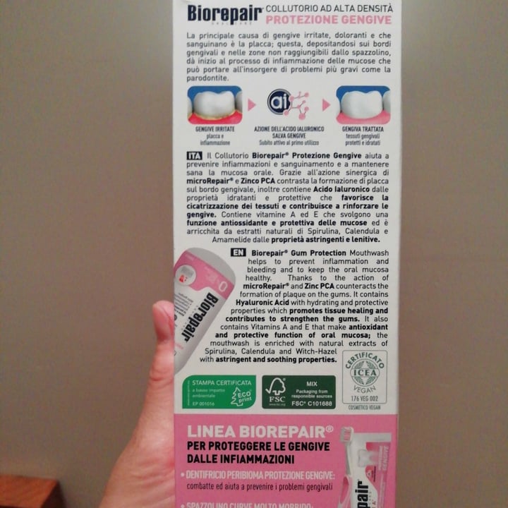 photo of Biorepair Gum protection mouthwash shared by @rominella on  20 Aug 2022 - review