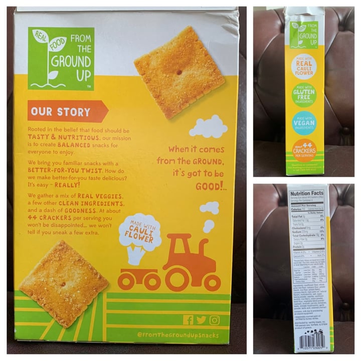 photo of Real Food From The Ground Up Cauliflower Crackers Cheddar Flavor shared by @tangoujun on  26 May 2020 - review