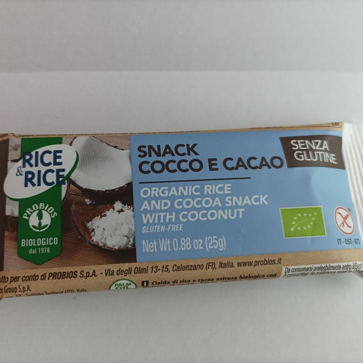 review photo of Rice & Rice Snack cocco e cacao shared by @giuliaa16 on 19 Mar 2022 - review