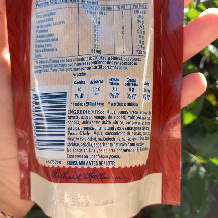 photo of Hellmann’s Ketchup shared by @veggiecocina on  06 Jun 2021 - review