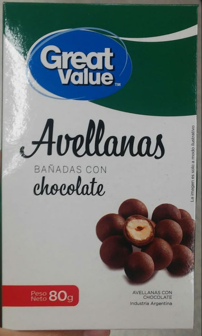 photo of Great Value  Avellanas bañadas con chocolate shared by @8cintia8 on  16 Dec 2019 - review