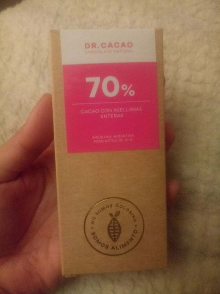 photo of Dr. Cacao Chocolate Amargo con Avellanas 70% shared by @doloresg on  05 Aug 2019 - review