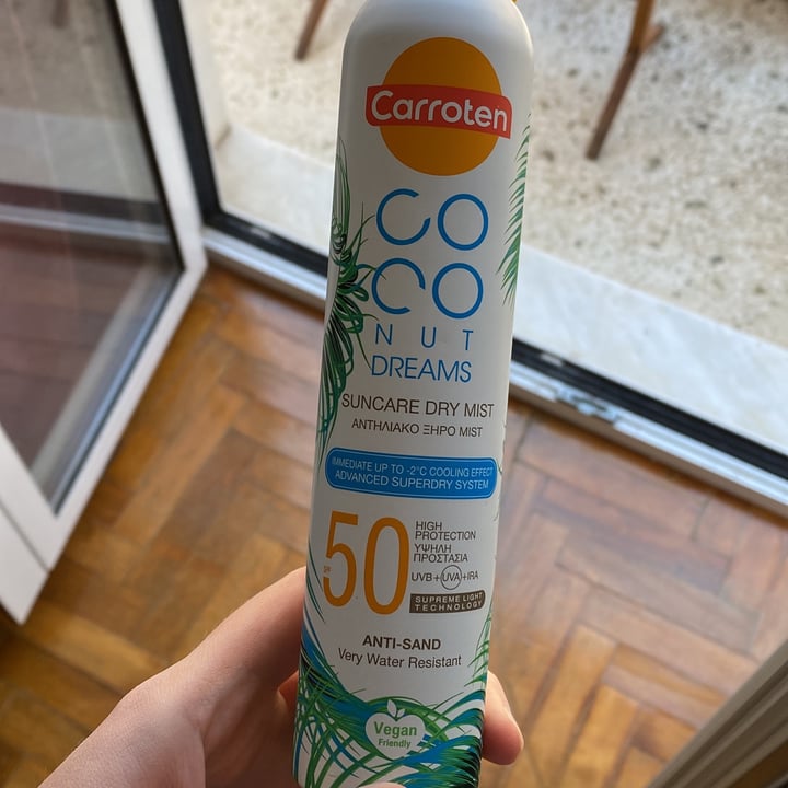 photo of Carroten Coconut dreams sun care dry mist shared by @jeod123 on  20 Apr 2022 - review