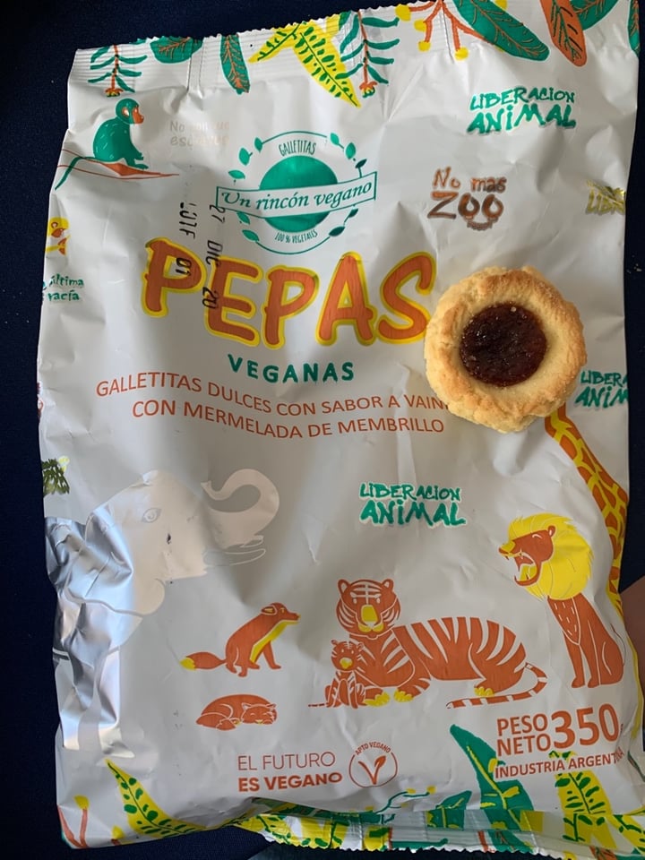 review photo of Un Rincón Vegano Pepas Galletitas Dulces con Sabor a Vainilla con Mermelada de Membrillo shared by @anaoppizzi on 15 Feb 2020 - review