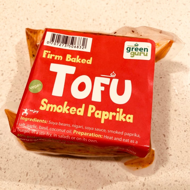photo of Green Guru Firm Baked Tofu Smoked Paprika shared by @lydiatait on  05 Aug 2020 - review
