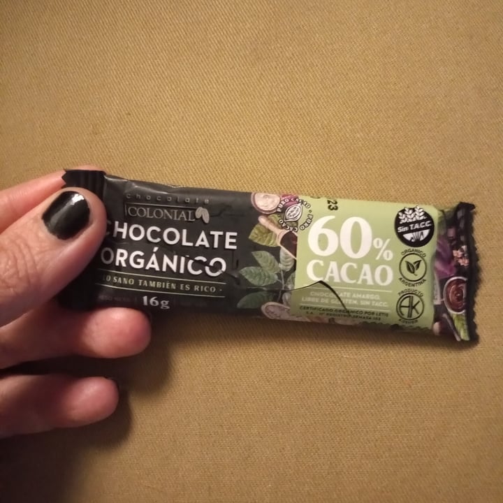 photo of Chocolate Colonial Chocolate 60% shared by @tierramarycielo on  10 Nov 2022 - review