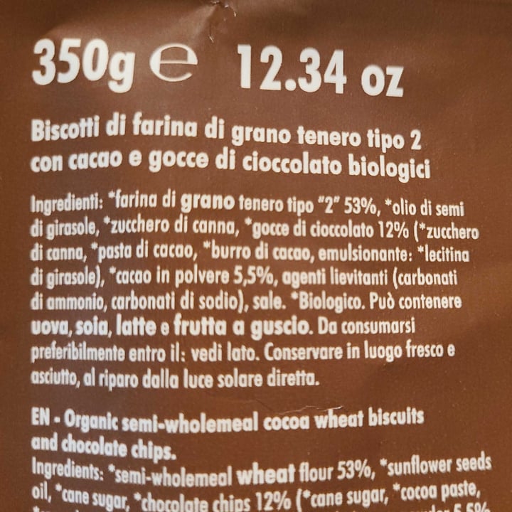 photo of Natura Sì Biscotti Al Cioccolato shared by @arianna1402 on  26 Apr 2022 - review
