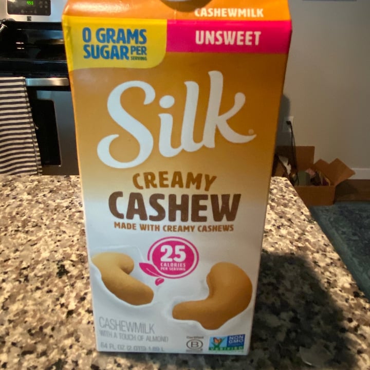 photo of Silk Cashew milk unsweetened shared by @kellylemon on  29 Apr 2020 - review