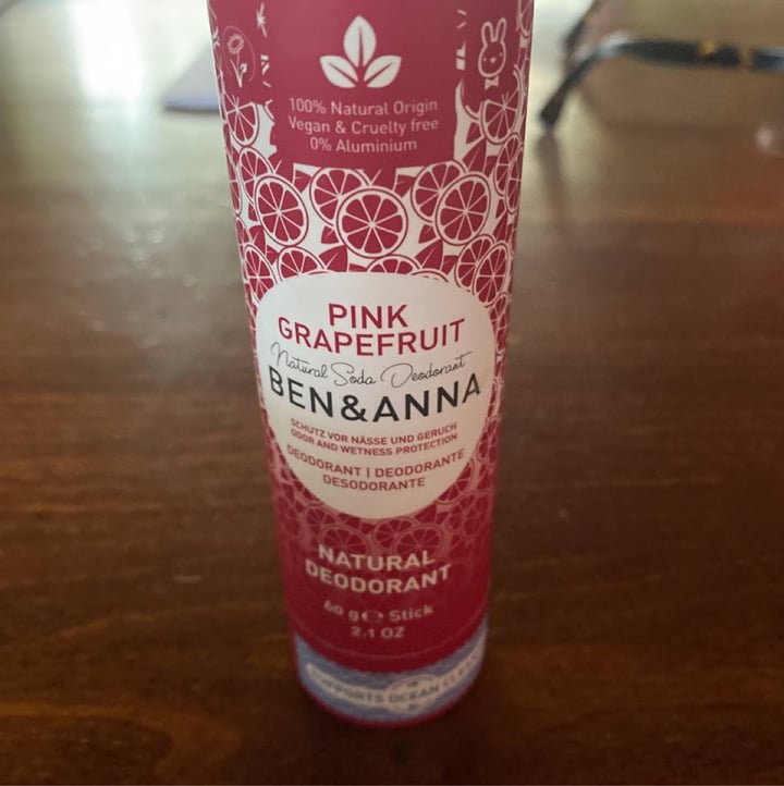 photo of Ben & Anna Deodorante Pink Grapefruit shared by @vittorioveg on  25 Mar 2022 - review