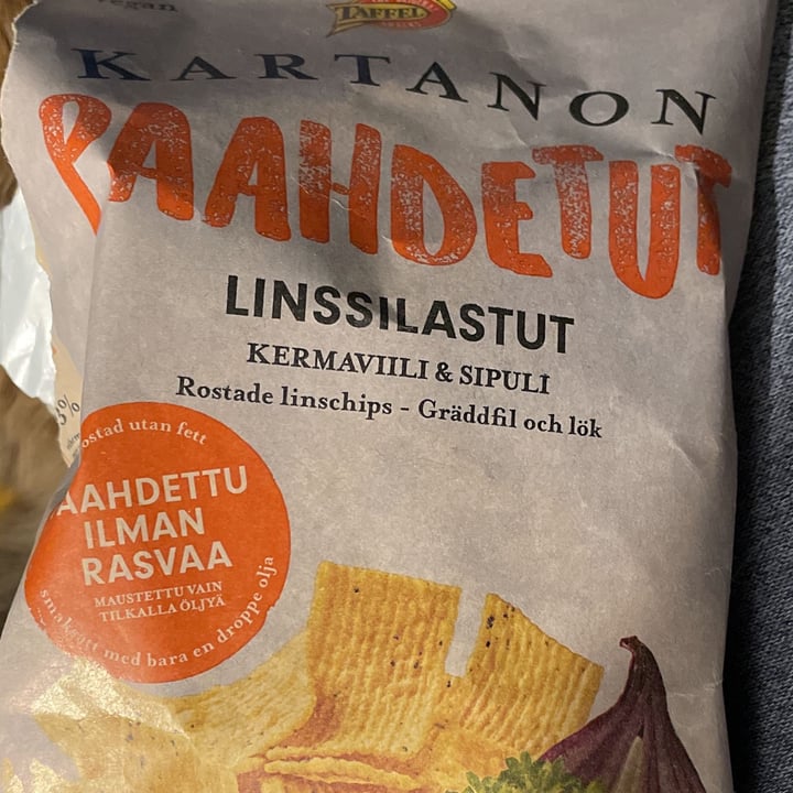 photo of Taffel Kartanon paahdetut linssilastut Kermaviili & sipuli shared by @finnladytiger on  04 Feb 2022 - review