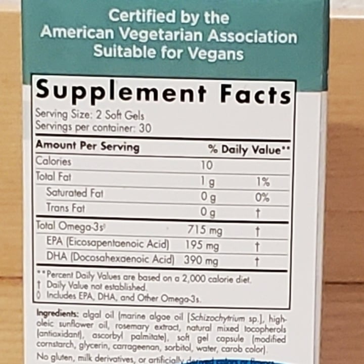 photo of Nordic Naturals Algae Omega shared by @brtjohns on  26 Feb 2022 - review
