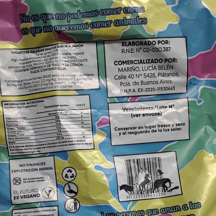 review photo of Un Rincón Vegano Vegsnacks Galletas Saladas sabor Jamon shared by @gmsblack on 01 Nov 2020 - review