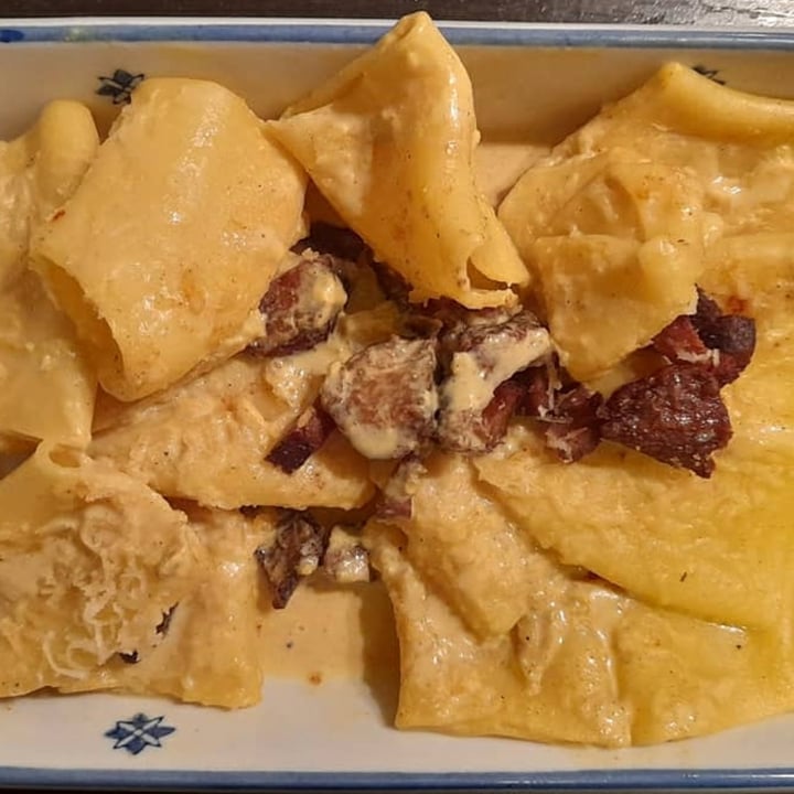 review photo of Rifugio Romano Vegan Carbonara shared by @veguidoroma on 09 Apr 2021 - review