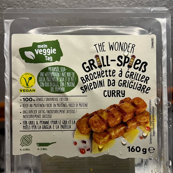 photo of Mein Veggie Tag The Wonder Grillspieß curry shared by @falenagrigia on  22 Apr 2022 - review