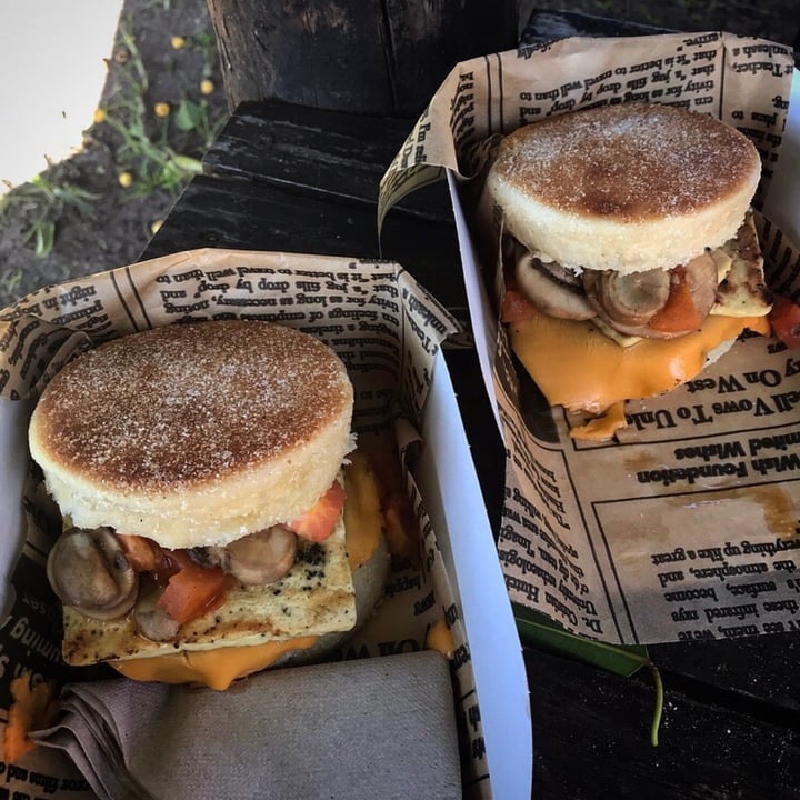 photo of Vegan Street Food ZA Breakfast McMuffin shared by @capetownvegan on  20 Jul 2020 - review