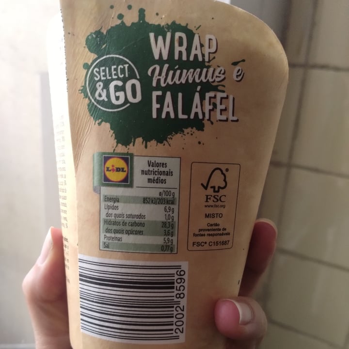 photo of Select & Go wrap hummus e falafel shared by @veganshakti on  30 Jul 2022 - review