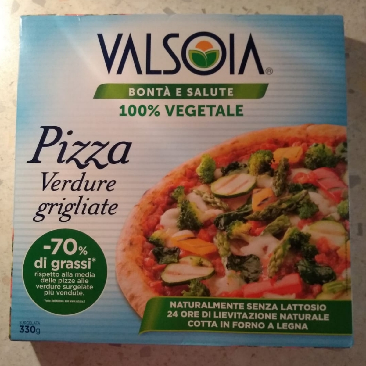 Pizza Vegetale Surgelata Senza Lattosio con Verdure Grigliate - Valsoia