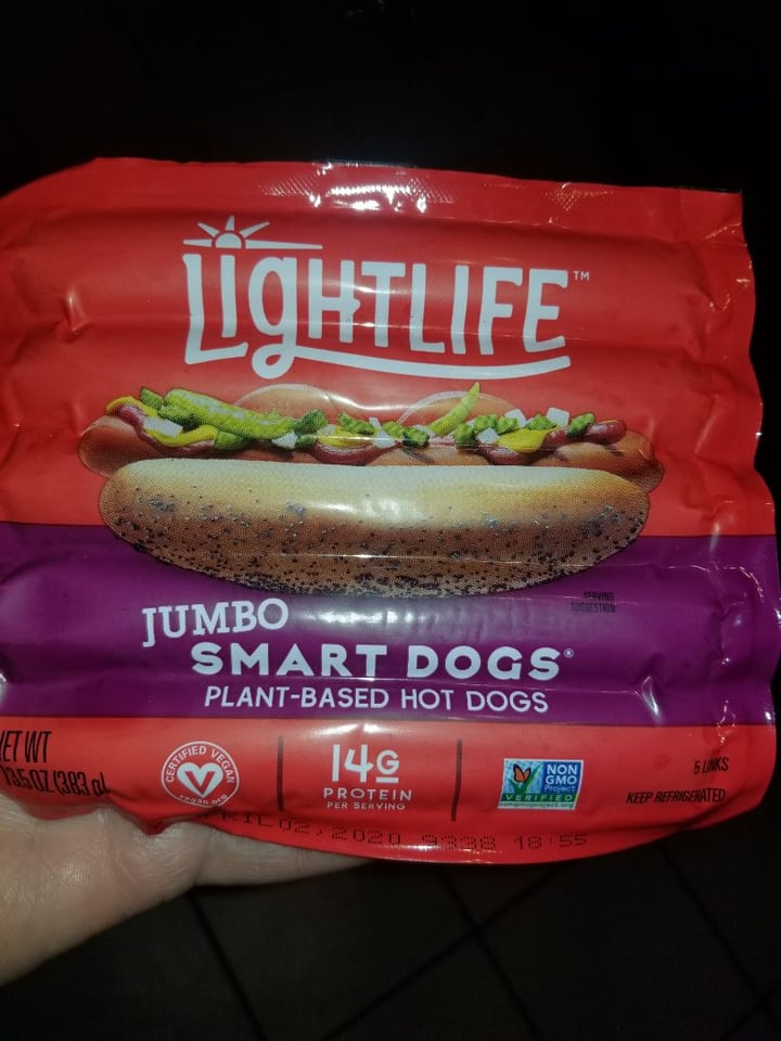 photo of Lightlife Jumbo Smart Dogs shared by @soberveganvan on  22 Jan 2020 - review