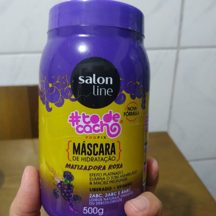 review photo of Salon line Máscara de hidratação matizadora roxa shared by @adrianabr on 25 Apr 2022 - review