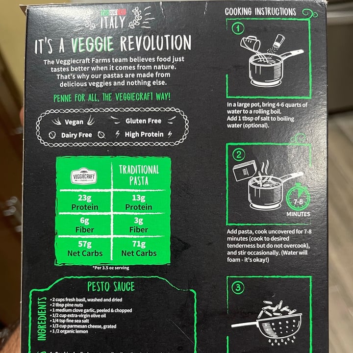 review photo of Veggiecraft Cauliflower penne shared by @erickm209 on 06 Apr 2021 - review