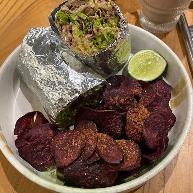 Photo of the dish “Beef-less Burrito”