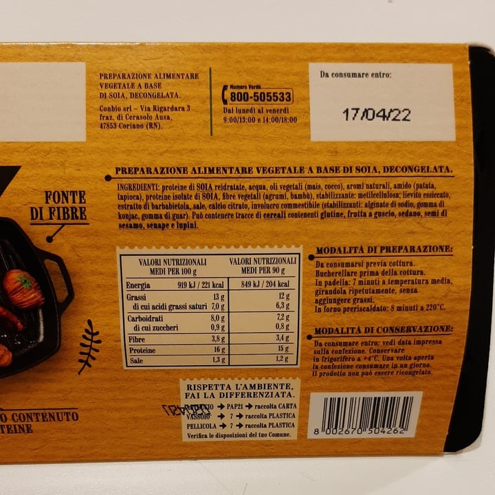 review photo of Unconventional Salsicce Vegetali - Sausages shared by @zingara on 11 Apr 2022 - review