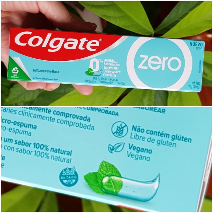 photo of Colgate Zero Gel Transparente Hierbabuena shared by @vrgvegana on  28 Oct 2022 - review