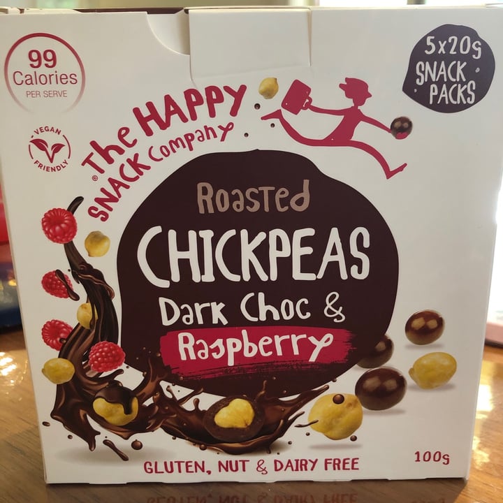 photo of The Happy Snack Company Roasted Chickpeas (Dark Choc and Raspberry) shared by @plantbasedancer on  06 Feb 2021 - review
