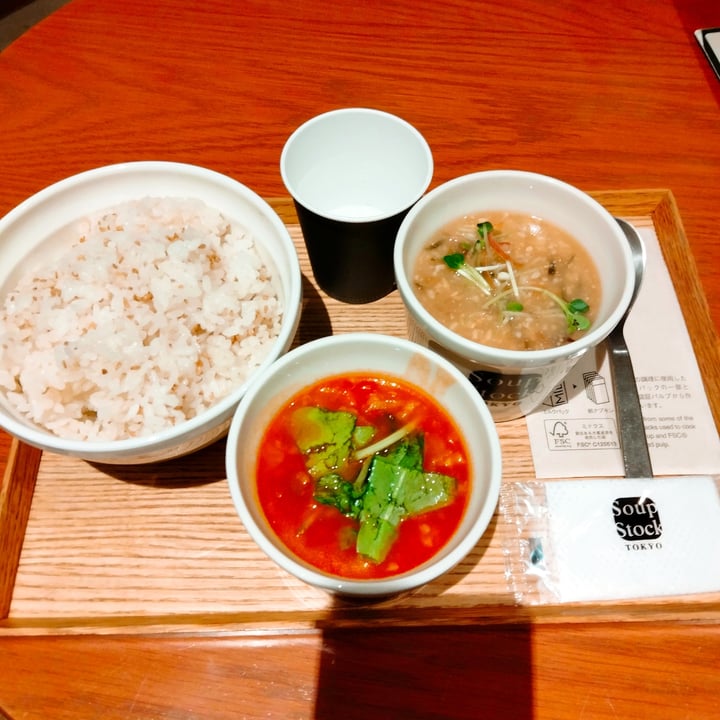 photo of Soup Stock Tokyo ミネストローネと和風スープ shared by @veganmolly on  25 Dec 2021 - review
