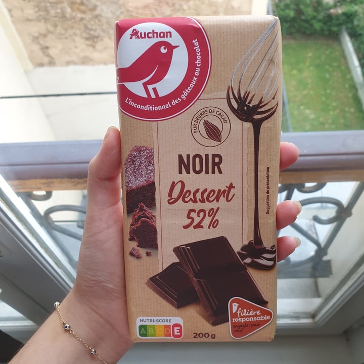 photo of Auchan Chocolat Noir 52% shared by @kiaracano on  13 Oct 2020 - review