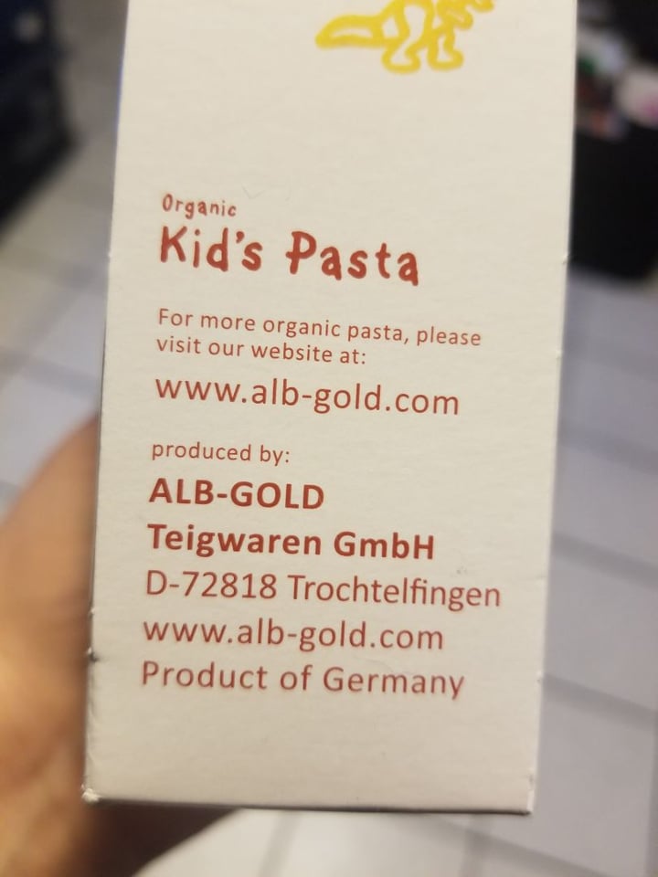 review photo of Alb Gold Organic Kid's Pasta- Dino shapes shared by @soberveganvan on 22 Jan 2020 - review
