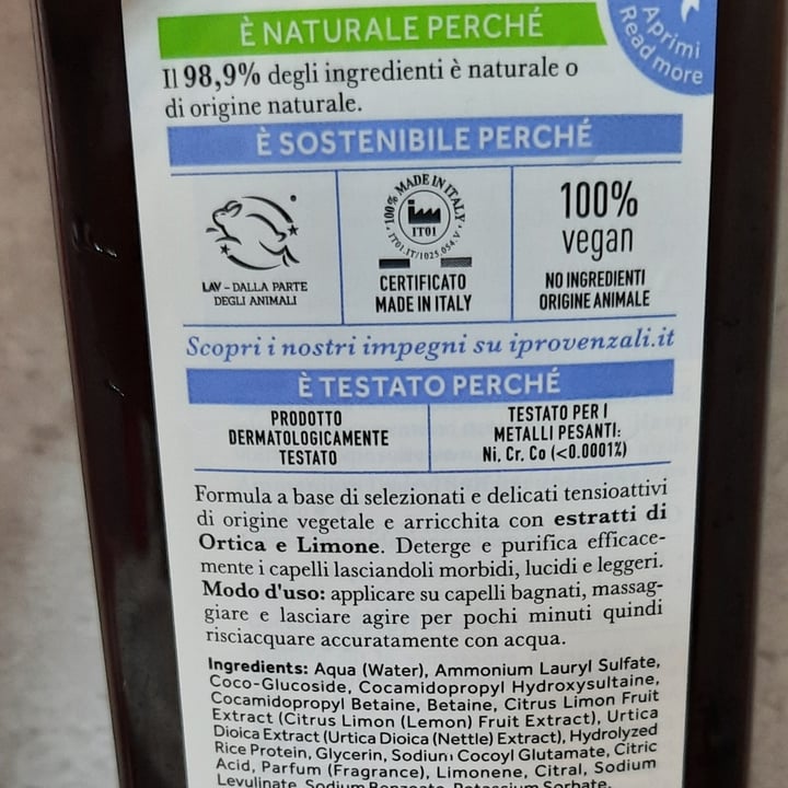 review photo of I Provenzali Shampoo Erboristico Limone e Ortica shared by @occhiettiblu on 23 Mar 2022 - review