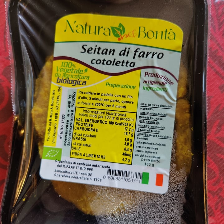 photo of Natura e bontà di Antonio Iaculli Seitan di farro cotoletta shared by @robyro on  31 May 2022 - review