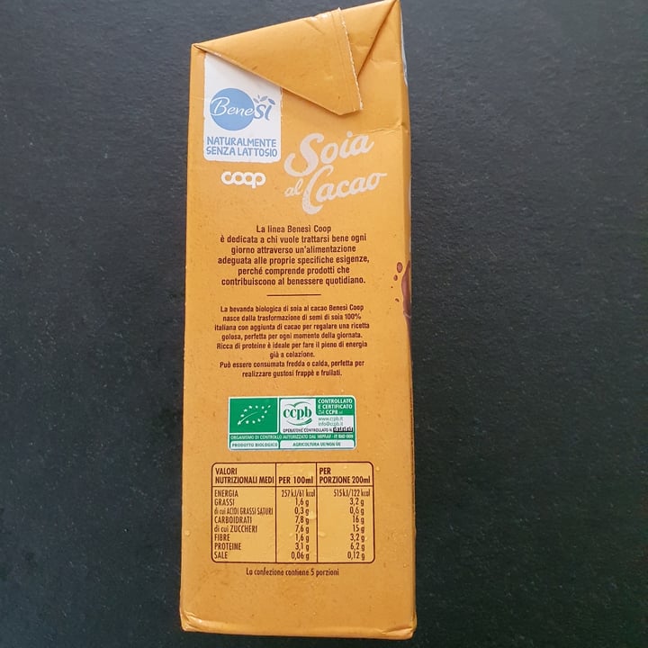 review photo of Bene.Si coop bevanda soia al cacao shared by @valealegreg on 23 Oct 2022 - review