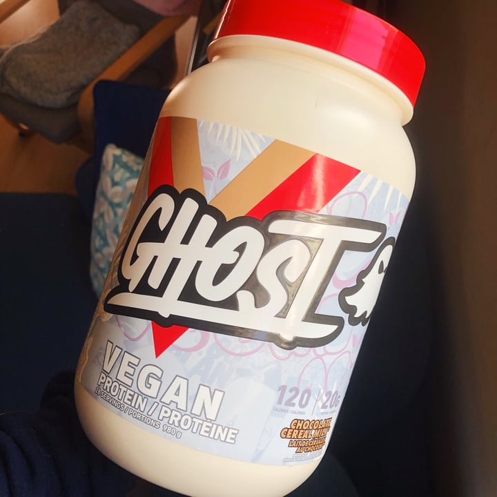 photo of Ghost Vegan protein chocolate cereal milk shared by @plantbasedmaria on  24 Jun 2022 - review