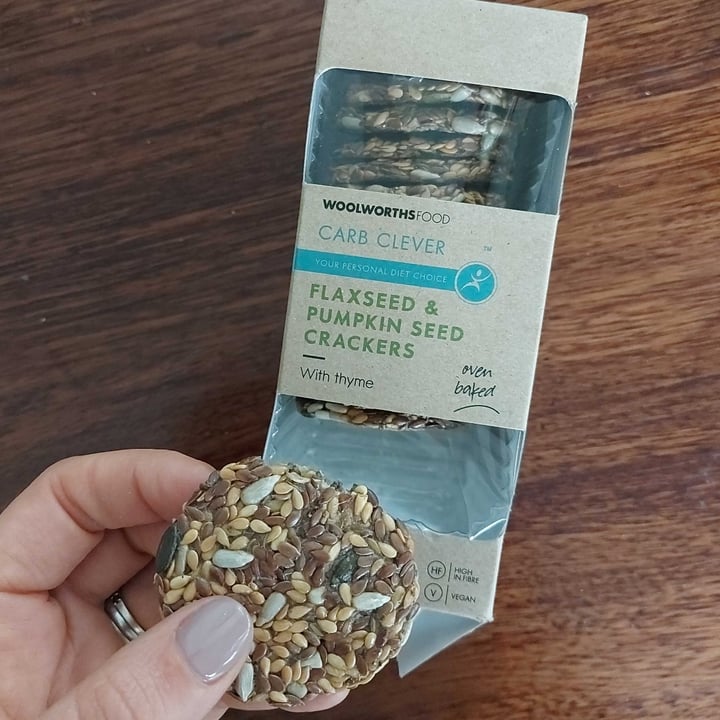 photo of Woolworths Food Flaxseed and Pumkinseed Crackers shared by @lizadewet on  11 Dec 2020 - review