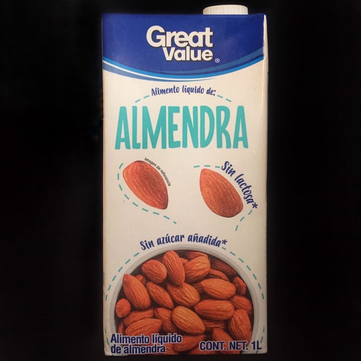 review photo of Great Value Leche de almendras sin Azúcar shared by @cultovegano on 28 Jul 2021 - review