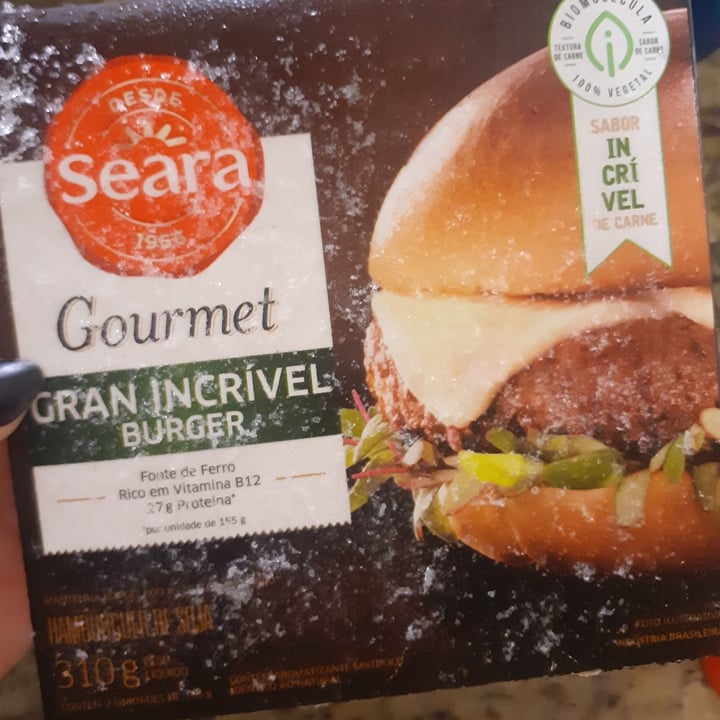 photo of Seara Gourmet Incrivel Burger shared by @kiraviskin on  23 Nov 2021 - review